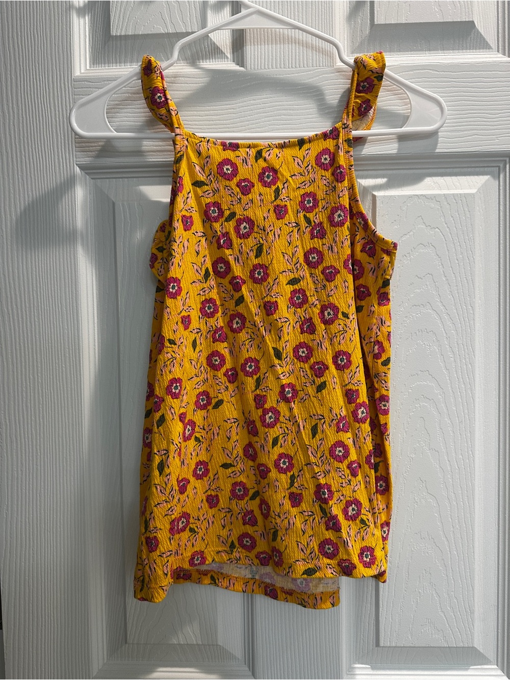 Carter's Yellow Floral Ruffle Tank - Picture 4 of 4